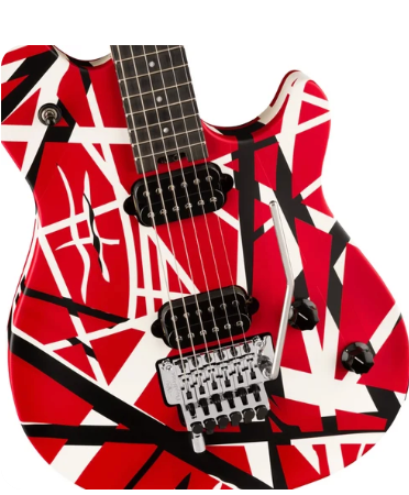 EVH Wolfgang Special Striped Series Ebony Fingerboard R/B/W