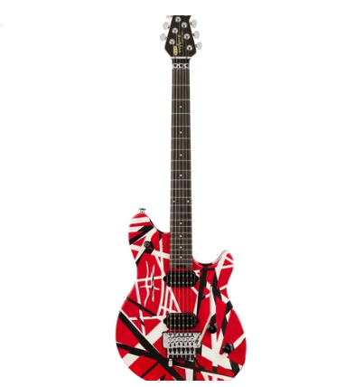 EVH Wolfgang Special Striped Series Ebony Fingerboard R/B/W